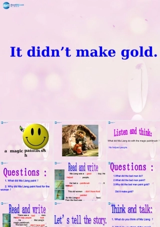 2014秋四年级英语上册 Module 6 Unit 1 It didn’t become gold课件1 外研版（一起）