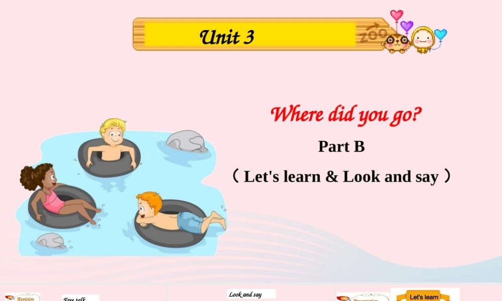 Part B Let's learn & Look and say课件