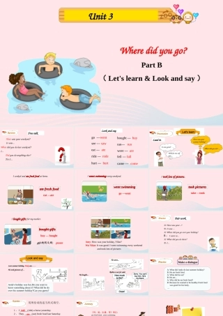 Part B Let's learn & Look and say课件