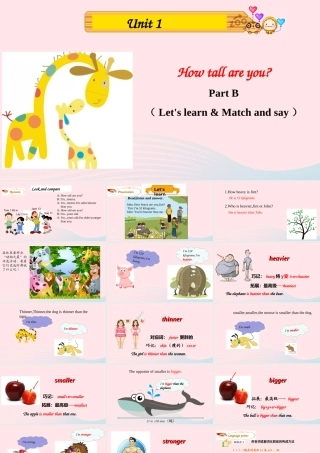 Part B Let's learn & Match and say课件