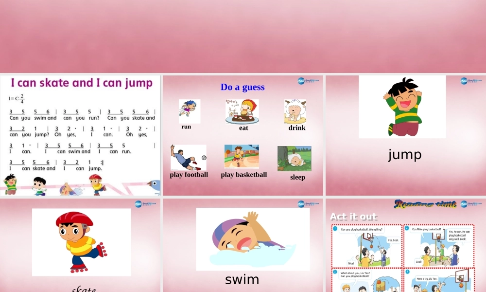 2014年秋四年级英语上册 Unit4 I can play basketball课件7 译林版