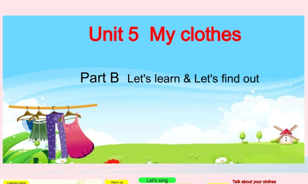 Part B Let's learn&Let's find out课件