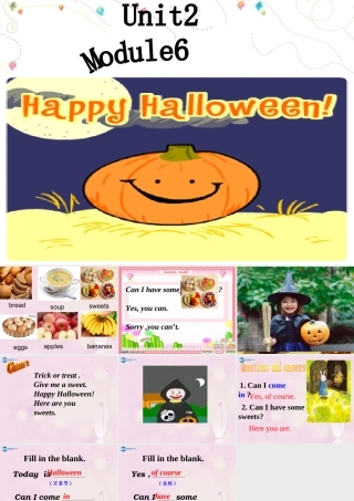 2014秋四年级英语上册 Module 6 Unit 2 Happy Halloween课件1 外研版（三起）