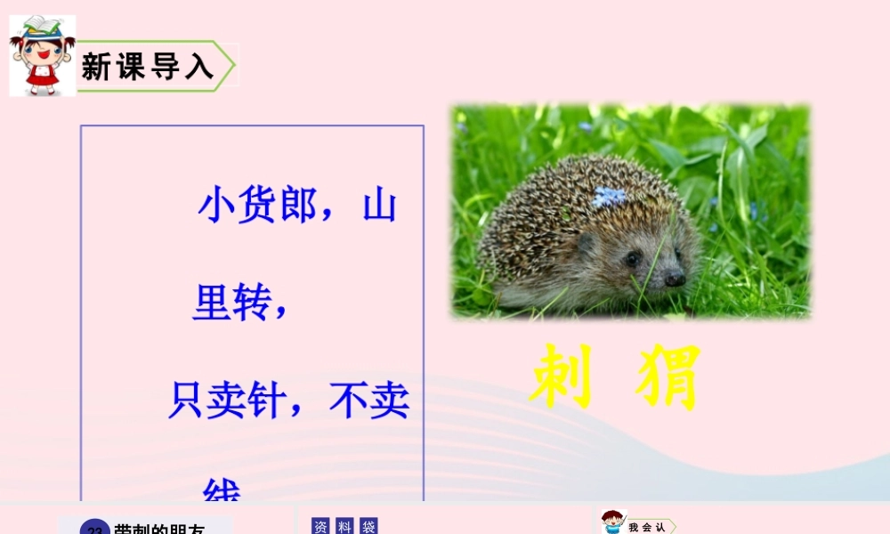 23 带刺的朋友课件