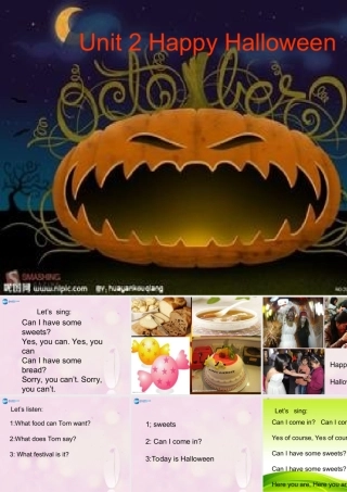 2014秋四年级英语上册 Module 6 Unit 2 Happy Halloween课件3 外研版（三起）