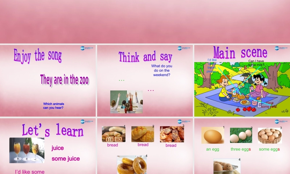 三年级英语上册 Unit5 Let’s eat（第1课时）课件 人教PEP