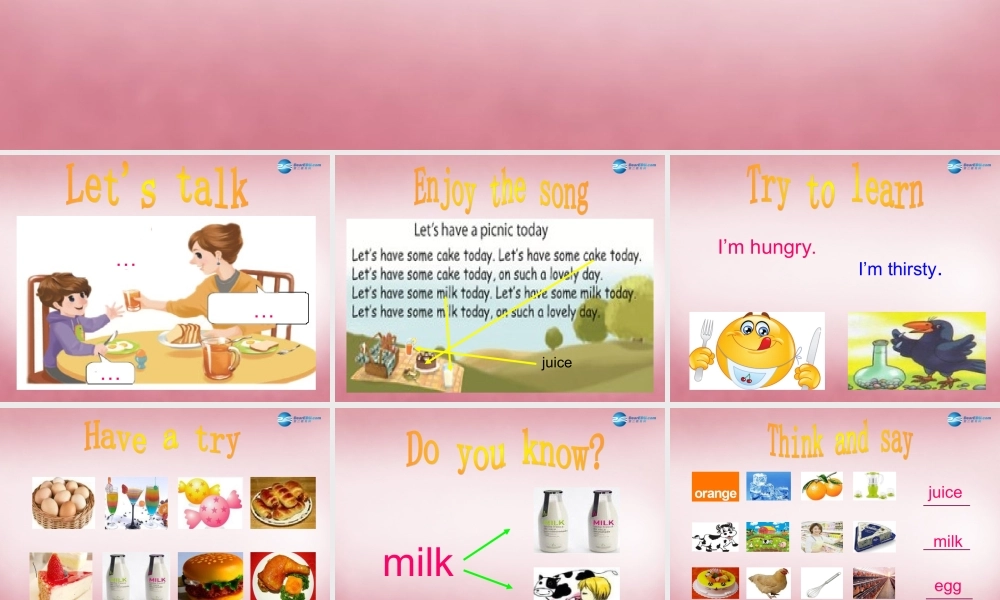 三年级英语上册 Unit5 Let’s eat（第2课时）课件 人教PEP