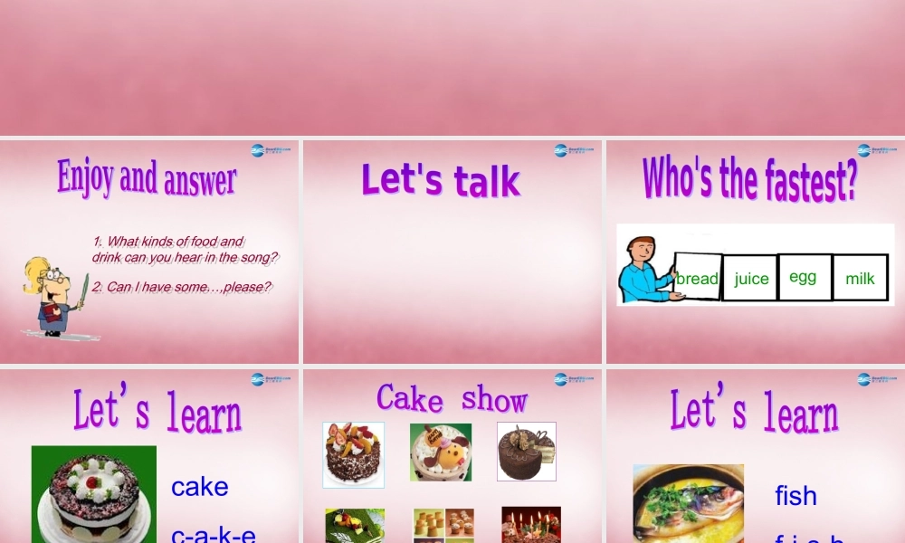 三年级英语上册 Unit5 Let’s eat（第5课时）课件 人教PEP