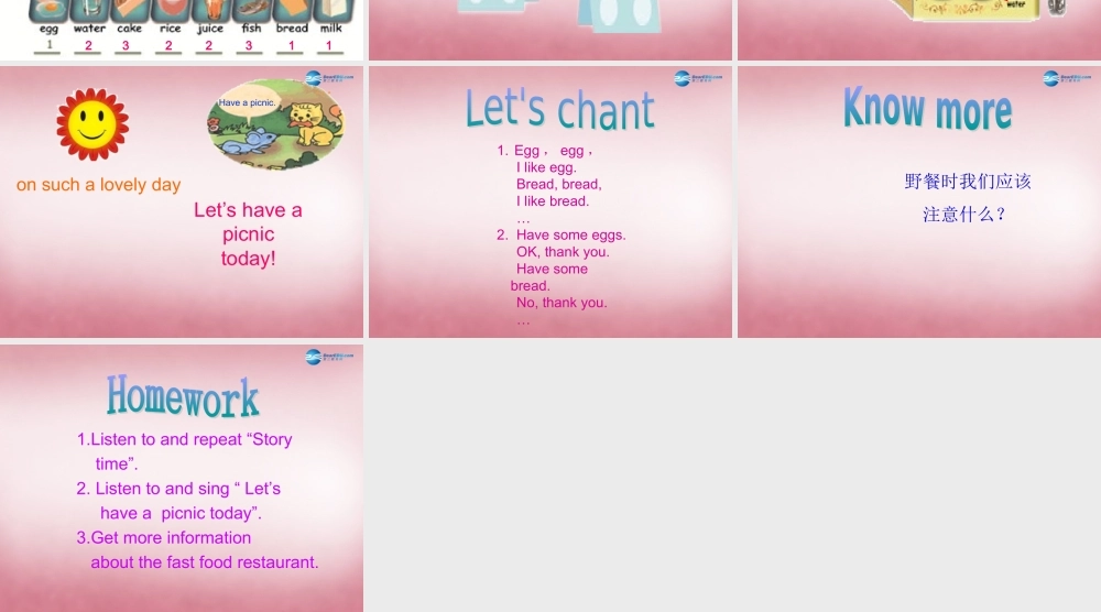 三年级英语上册 Unit5 Let’s eat（第6课时）课件 人教PEP