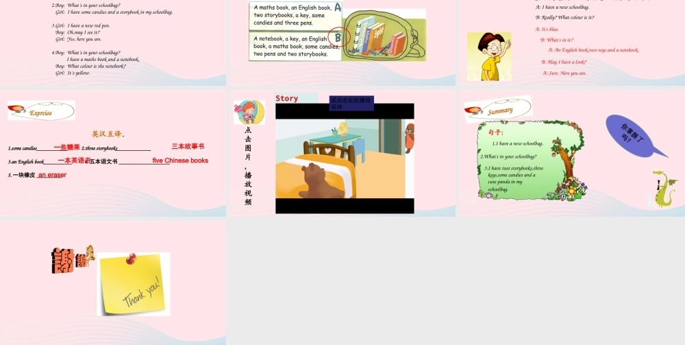 Part B Read and write & Let's check & Let's sing & Part C Story time 