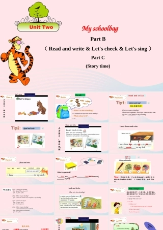 Part B Read and write & Let's check & Let's sing & Part C Story time 