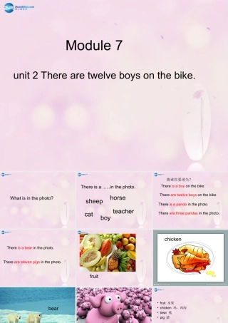 2014秋四年级英语上册 Module 7 Unit 2 There are twelve boys on the bike课件1 外研版（三起）