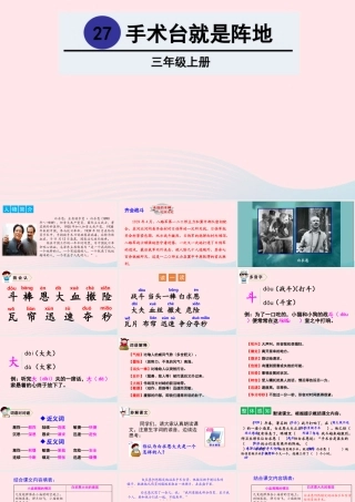 27 手术台就是阵地课件