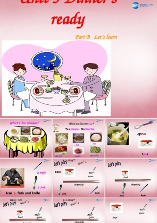 2014年秋四年级英语上册 Unit5 Dinner is ready 课件3 人教PEP