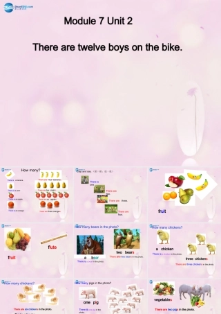 2014秋四年级英语上册 Module 7 Unit 2 There are twelve boys on the bike课件5 外研版（三起）