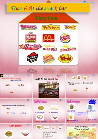2014年秋四年级英语上册 Unit6 At the snack bar课件3 译林版