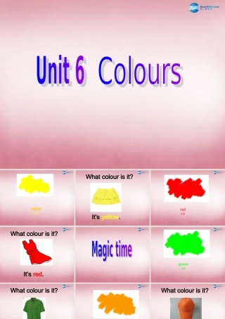 三年级英语上册 Unit6 Colours课件1 译林版