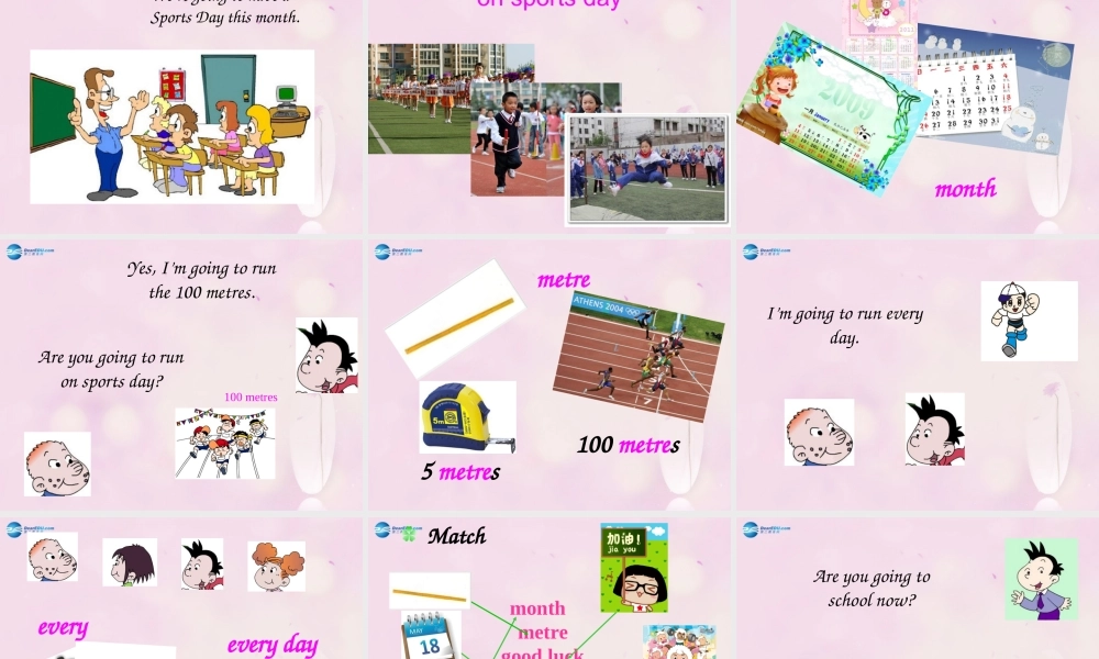 2014秋四年级英语上册 Module 9 Unit 1 Are you going to run on Sports Day课件3 外研版（三起）