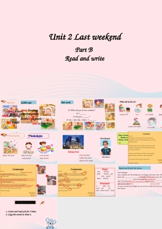 2020春六年级英语下册 Unit 2 Last weekend B Read and write课件（含教学思路） 人教PEP版