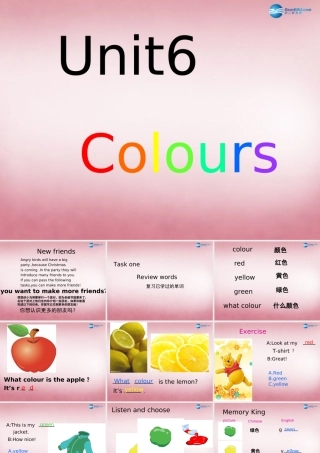 三年级英语上册 Unit6 Colours课件4 译林版