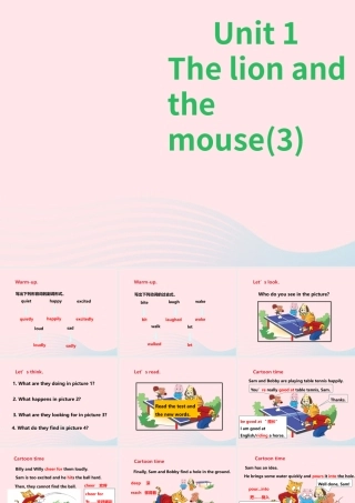 Unit 1 The lion and the mouse (3) 课件