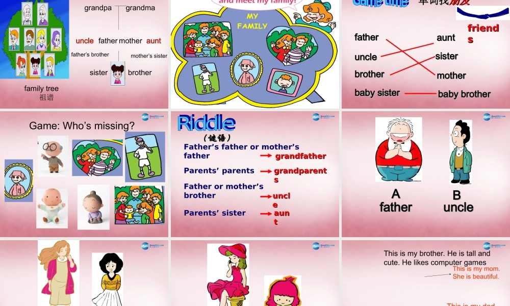 2014年秋四年级英语上册 Unit6 Meet My Family 课件2 人教PEP