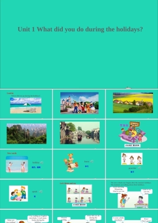 Unit 1 What did you do during the holidays课件