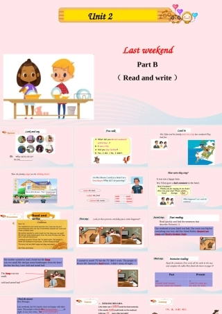 2020春六年级英语下册 Unit 2 Last weekend Part B Read and write课件+素材 人教PEP版