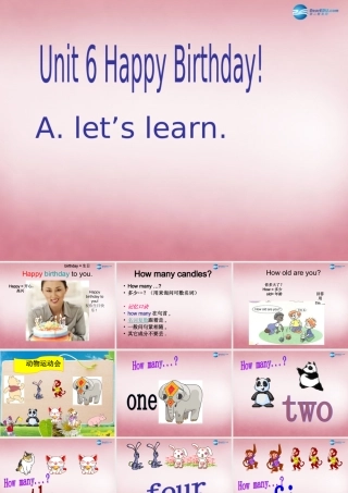 三年级英语上册 Unit6 Happy birthday课件2 人教PEP
