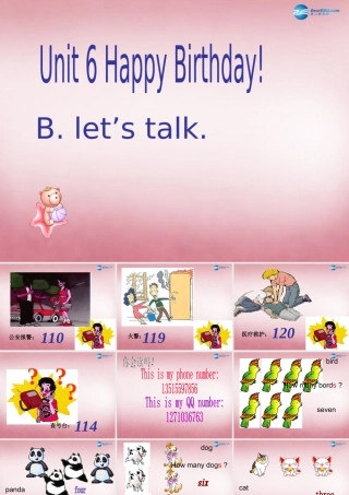 三年级英语上册 Unit6 Happy birthday课件3 人教PEP