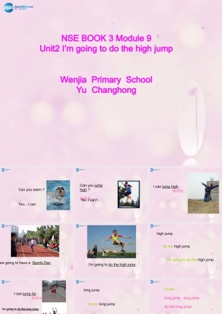 2014秋四年级英语上册 Module 9 Unit 2 I’m going to do the high jump课件3 外研版（三起）