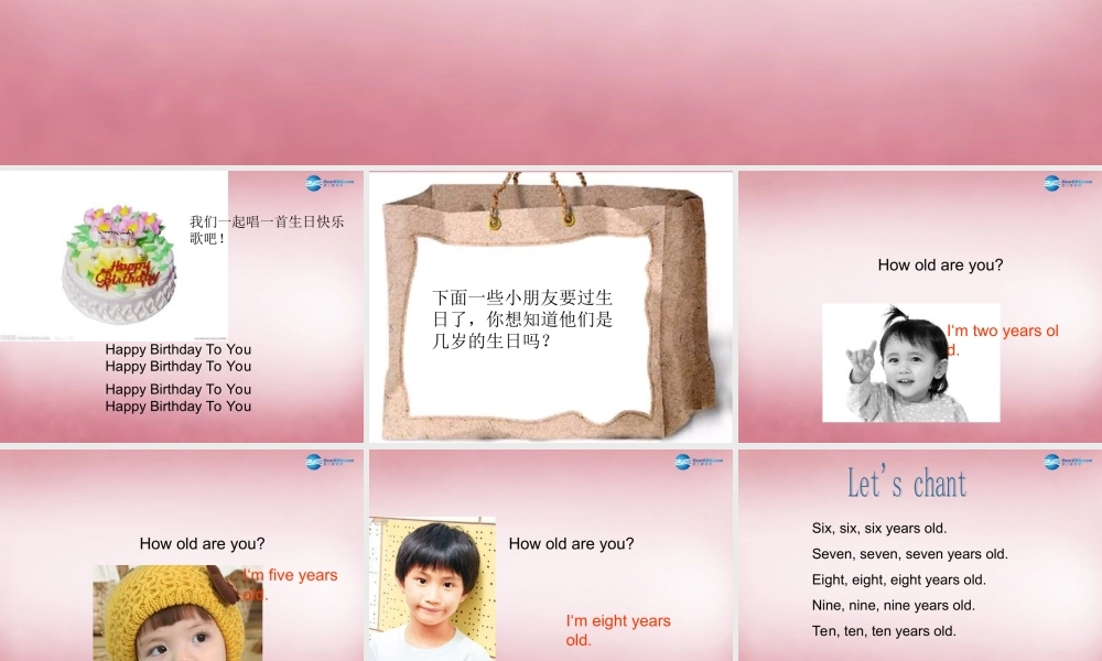 三年级英语上册 Unit6 Happy birthday课件4 人教PEP