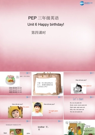 三年级英语上册 Unit6 Happy birthday课件4 人教PEP