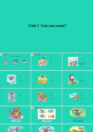 Unit 2 Can you swim课件
