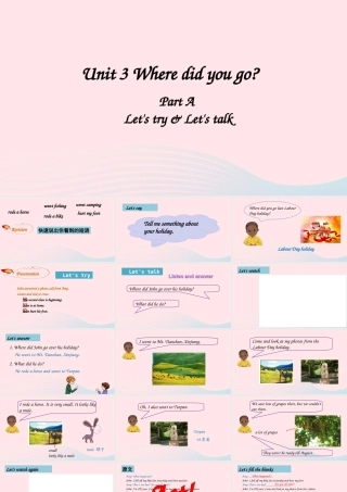 2020春六年级英语下册 Unit 3 Where did you go A Let's try Let's talk课件（含教学思路） 人教PEP版