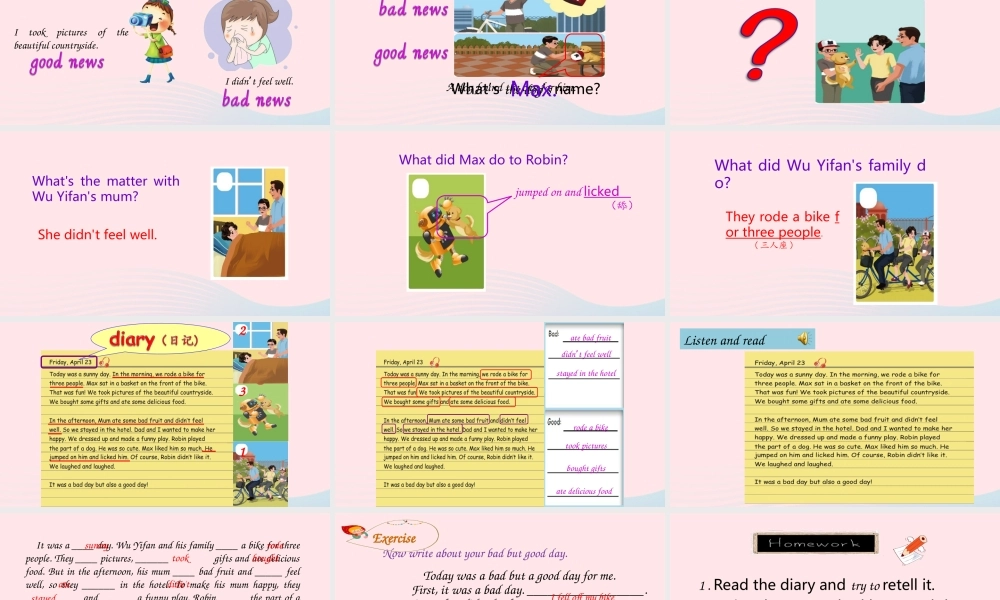 2020春六年级英语下册 Unit 3 Where did you go B Read and write课件（含教学思路） 人教PEP版