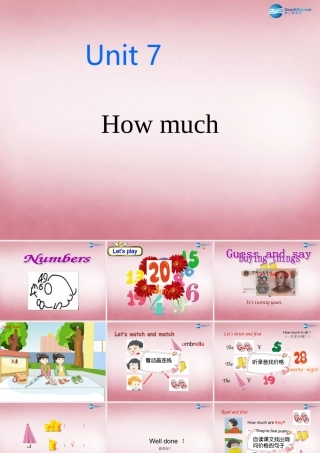 2014年秋四年级英语上册 Unit7 How much课件6 译林版