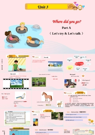 2020春六年级英语下册 Unit 3 Where did you go Part A Let's try Let's talk课件+素材 人教PEP版