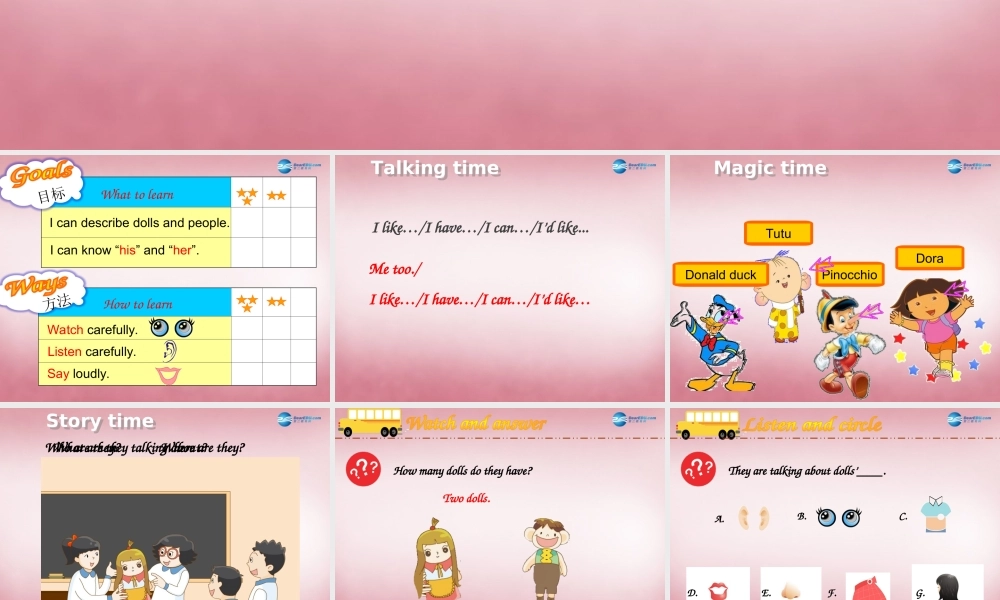 2014年秋四年级英语上册 Unit8 Dolls课件1 译林版