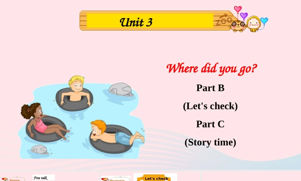 2020春六年级英语下册 Unit 3 Where did you go Part B Let's check Part C Story time课件+素材 人教PEP版