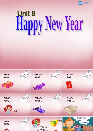 三年级英语上册 Unit8 Happy New year课件1 译林版