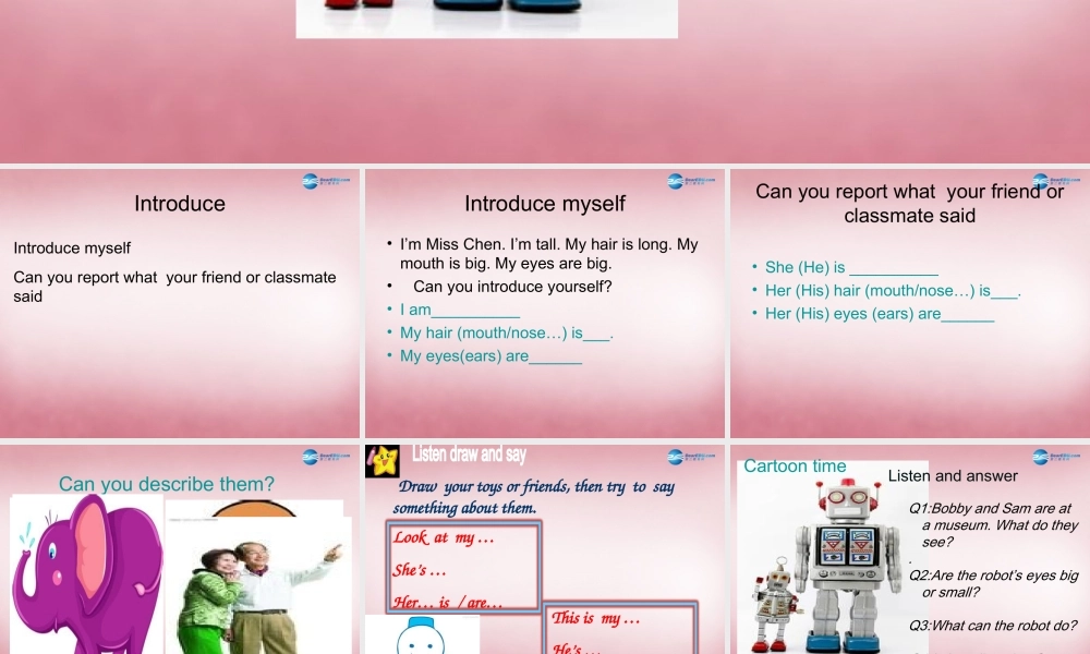 2014年秋四年级英语上册 Unit8 Dolls课件3 译林版