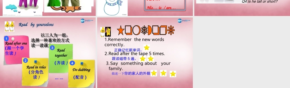 2014年秋四年级英语上册 Unit8 Dolls课件3 译林版