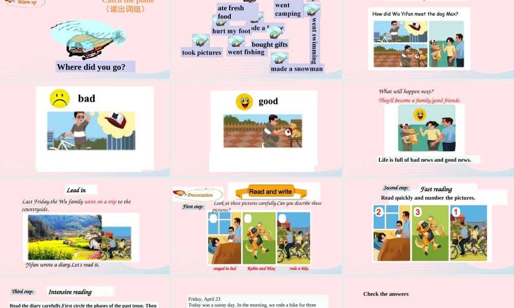 2020春六年级英语下册 Unit 3 Where did you go Part B Read and write课件+素材 人教PEP版