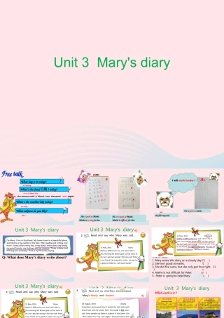 Unit 3  Mary's diary课件