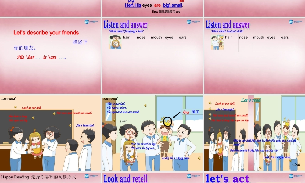 2014年秋四年级英语上册 Unit8 Dolls课件5 译林版