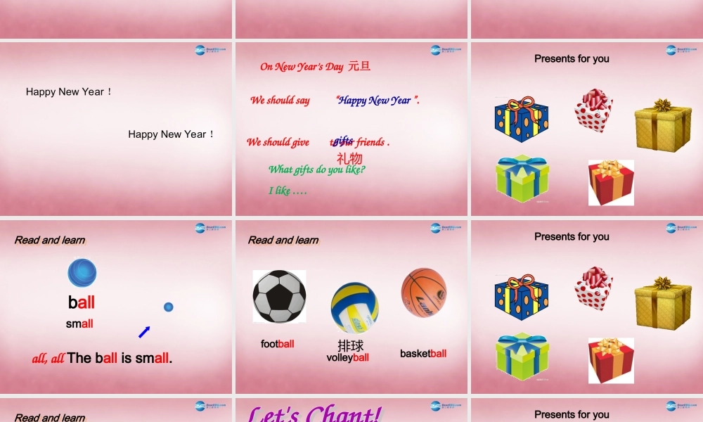 三年级英语上册 Unit8 Happy New year课件4 译林版
