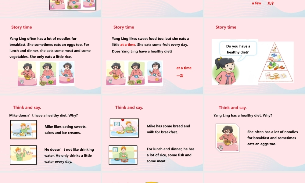 Unit 3 A healthy diet (第一课时) 课件