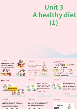 Unit 3 A healthy diet (第一课时) 课件