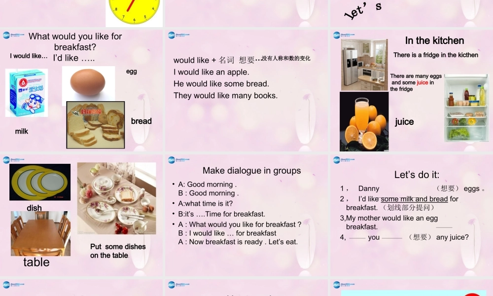 2014秋六年级英语上册 Lesson 3 Making Breakfast课件3 冀教版